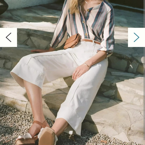 Anthropologie Pintuck Chino's SZ 2 - Picture 3 of 12